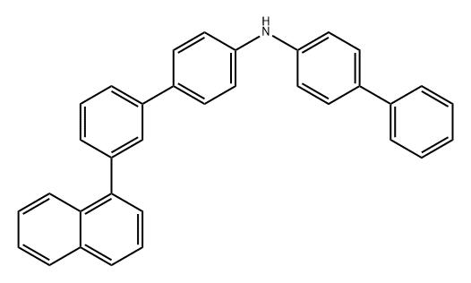 N-([1,1'-联苯]-4-基)-3'-(萘-1-基)-[1,1'-联苯]-4-胺 结构式