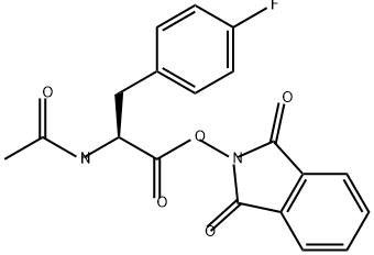 Phenylalanine, N-acetyl-4-fluoro-, 1,3-dihydro-1,3-dioxo-2H-isoindol-2-yl ester 结构式