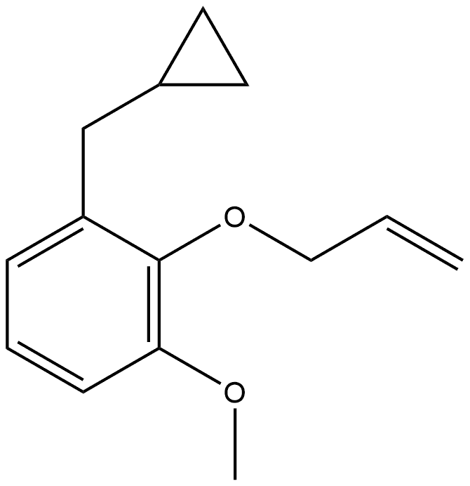 1-(Cyclopropylmethyl)-3-methoxy-2-(2-propen-1-yloxy)benzene 结构式