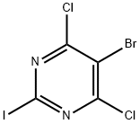 5-溴-4,6-二氯-2-碘嘧啶 结构式