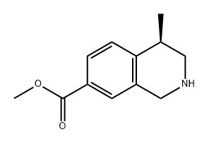 (R)-4-甲基-1,2,3,4-四氢异喹啉-7-羧酸甲酯 结构式