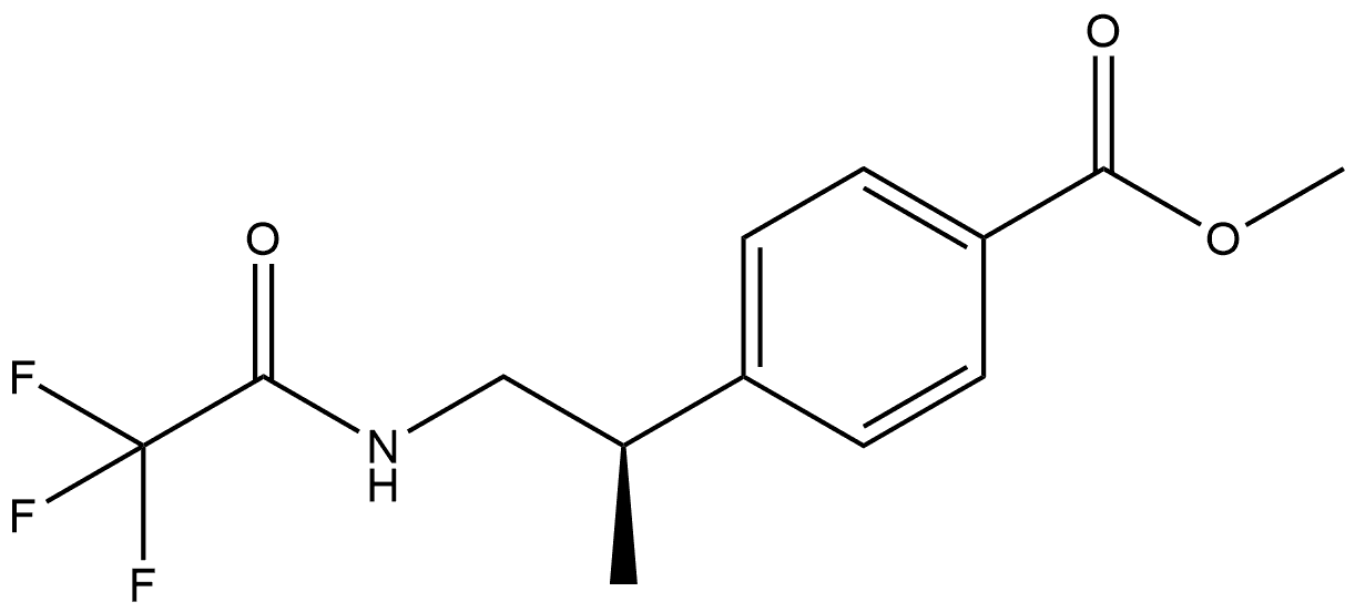 (R)-4-[1-(2,2,2-三氟乙酰氨基)-2-丙基]苯甲酸甲酯 结构式