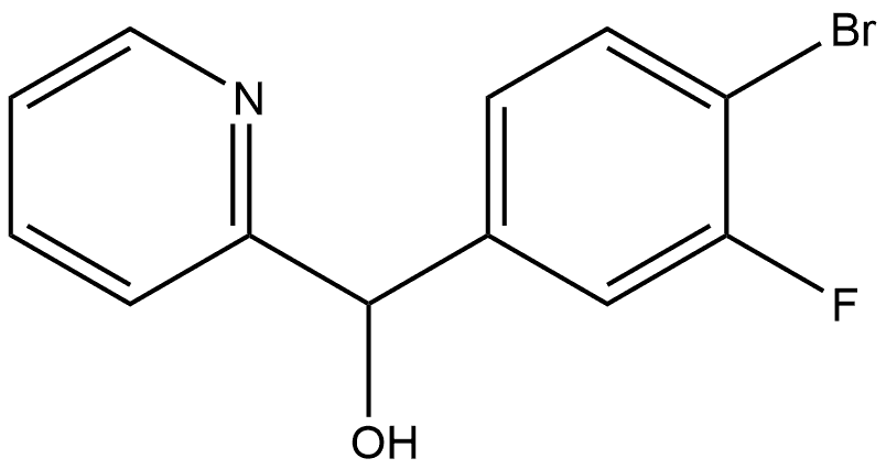 α-(4-Bromo-3-fluorophenyl)-2-pyridinemethanol 结构式