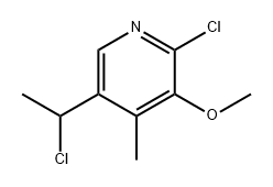 2-氯-5-(1-氯乙基)-3-甲氧基-4-甲基吡啶 结构式