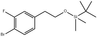 (4-溴-3-氟苯乙氧基)(叔丁基)二甲基硅烷 结构式