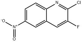 2-氯-3-氟-6-硝基喹啉 结构式