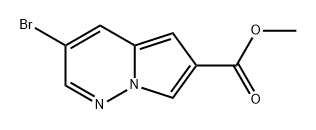 3-溴吡咯并[1,2-B]哒嗪-6-羧酸甲酯 结构式