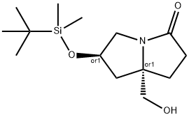 REL-(6R,7AS)-6-((叔丁基二甲基甲硅烷基(氧基)-7A-(羟甲基)六氢-3H-吡咯烷-3-酮 结构式
