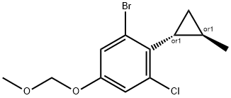 REL-1-溴-3-氯-5-(甲氧基甲氧基)-2-((1R,2R)-2-甲基环丙基)苯 结构式
