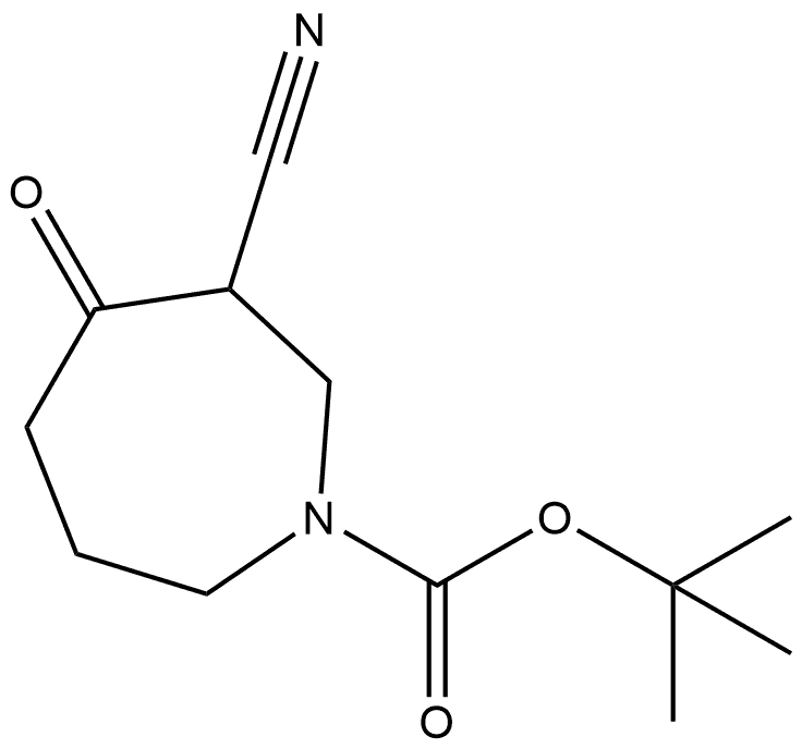 tert-butyl 3-cyano-4-oxo-azepane-1-carboxylate 结构式