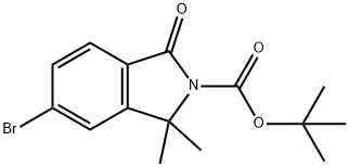 6-溴-1,1-二甲基-3-氧代异吲哚啉-2-羧酸叔丁酯 结构式