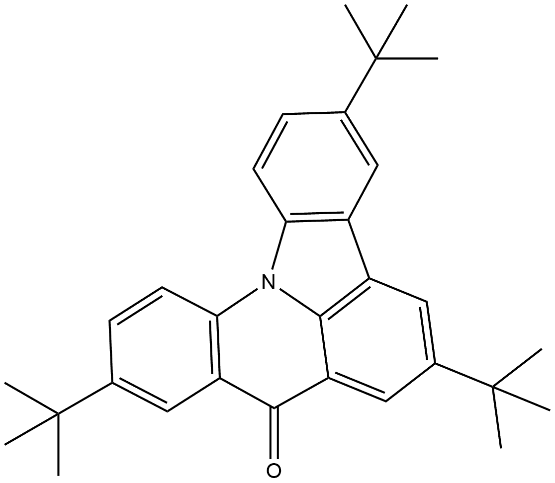 3,6,10-三-叔丁基-8H-吲哚[3,2,1-DE]吖啶-8-酮 结构式