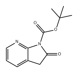 1H-Pyrrolo[2,3-b]pyridine-1-carboxylic acid, 2,3-dihydro-2-oxo-, 1,1-dimethylethyl ester 结构式