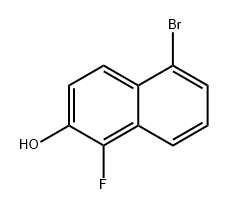 5-溴-1-氟萘-2-醇 结构式