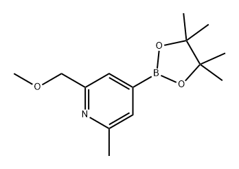 2-(甲氧基甲基)-6-甲基-4-(4,4,5,5-四甲基-1,3,2-二氧硼杂环戊烷-2-基)吡啶 结构式