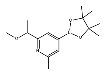 2-(1-甲氧基乙基)-6-甲基-4-(4,4,5,5-四甲基-1,3,2-二氧硼杂环戊烷-2-基)吡啶 结构式
