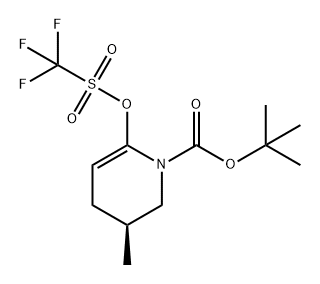 (S)-3-甲基-6-(((三氟甲基)磺酰基)氧基)-3,4-二氢吡啶-1(2H)-羧酸叔丁酯 结构式