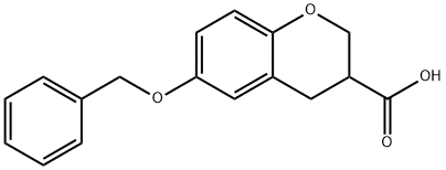 6-(苄氧基)苯并二氢吡喃-3-羧酸 结构式