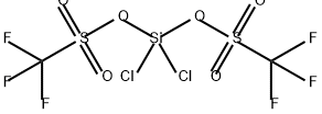 1,1,1-三氟甲磺酸 二氯[[(三氟甲基)磺酰基]氧基]硅烷基 酯 结构式