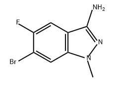 6-溴-5-氟-1-甲基-1H-吲唑-3-胺 结构式
