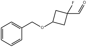 3-(苄氧基)-1-氟环丁烷-1-甲醛 结构式