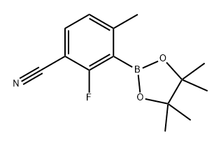 2-氟-4-甲基-3-(4,4,5,5-四甲基-1,3,2-二氧杂硼烷-2-基)苯甲腈 结构式