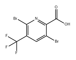 3,6-二溴-5-(三氟甲基)吡啶甲酸 结构式