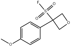 3-(4-甲氧基苯基)氧杂环丁烷-3-磺酰氟 结构式