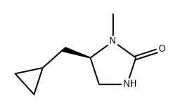 (R)-5-(环丙基甲基)-1-甲基咪唑啉-2-酮 结构式