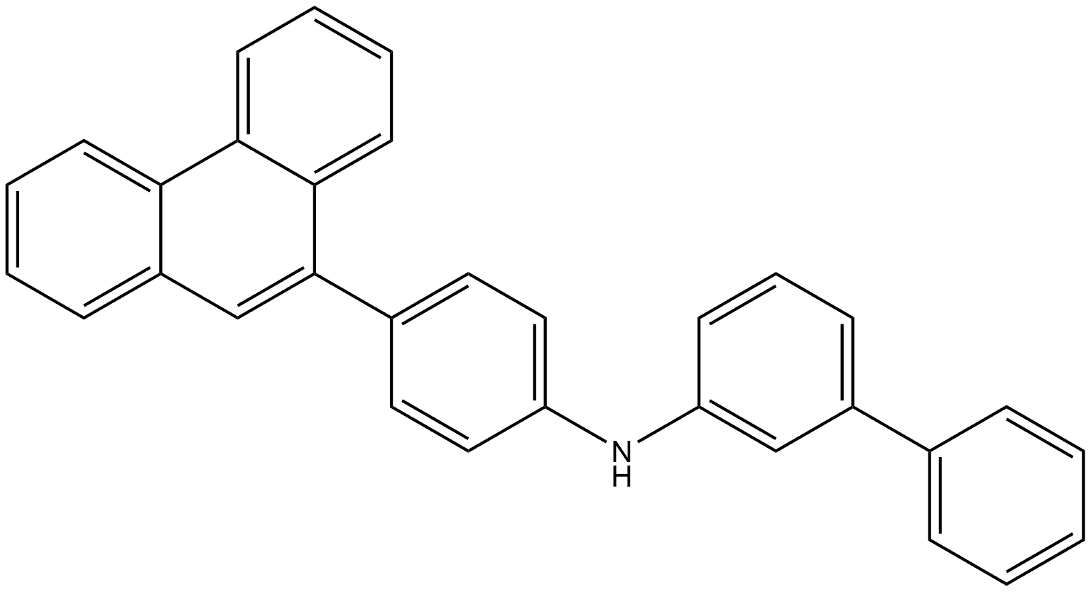 N-(4-(9-菲基L)苯基)-1,1'-联苯-3-胺 结构式