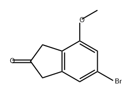 6-溴-4-甲氧基-1,3-二氢-2H-茚-2-酮 结构式