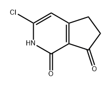 3-氯-5,6-二氢1H-环戊并[C]吡啶-1,7(2H)-二酮 结构式