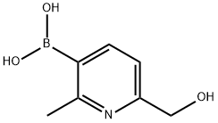 B-[6-(Hydroxymethyl)-2-methyl-3-pyridinyl]boronic acid 结构式