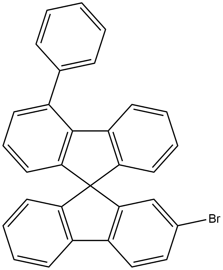 2-Bromo-4′-phenyl-9,9′-spirobi[9H-fluorene] 结构式