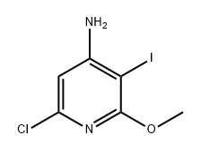 6-氯-3-碘-2-甲氧基-4-吡啶胺 结构式