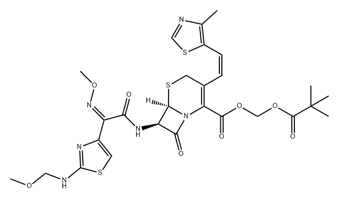 头孢妥仑匹酯杂质38 结构式