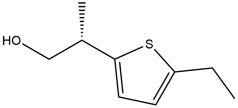 (S)-2-(5-乙基噻吩-2-基)丙-1-醇 结构式