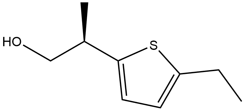 (R)-2-(5-乙基噻吩-2-基)丙-1-醇 结构式
