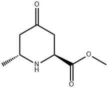 (2S,6R)-6-甲基-4-氧代哌啶-2-羧酸甲酯 结构式
