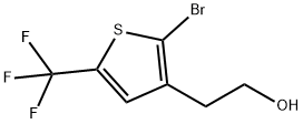 2-(2-溴-5-(三氟甲基)噻吩-3-基)乙-1-醇 结构式