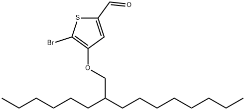 5-溴-4-((2-己基癸基)氧基)噻吩-2-甲醛 结构式