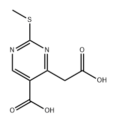 4-(羧甲基)-2-(甲硫基)嘧啶-5-羧酸 结构式