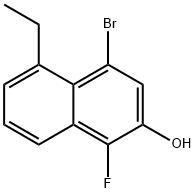 4-溴-5-乙基-1-氟萘-2-醇 结构式