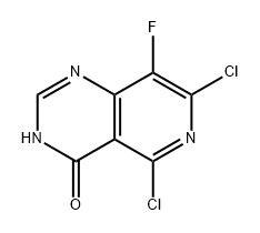 5,7-二氯-8-氟吡啶[4,3-D]嘧啶-4(3H)-酮 结构式