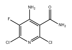 4-氨基-2,6-二氯-5-氟烟酰胺 结构式