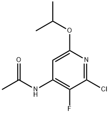 N-(2-氯-3-氟-6-异丙氧基吡啶-4-基)乙酰胺 结构式