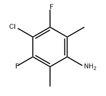 4-氯-3,5-二氟-2,6-二甲基苯胺 结构式