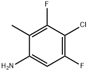 4-氯-3,5-二氟-2-甲基苯胺 结构式