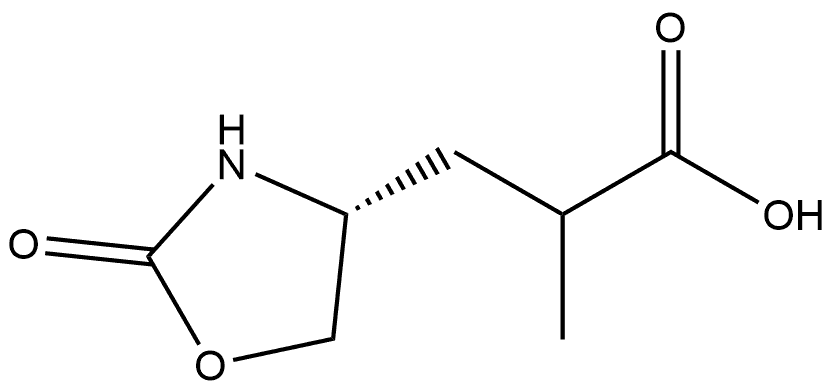 2-甲基-3-((R)-2-氧代噁唑烷-4-基)丙酸 结构式