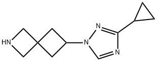 6-(3-环丙基-1H-1,2,4-三唑-1-基)-2-氮杂螺[3.3]庚烷 结构式